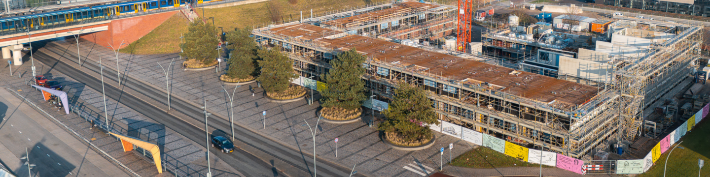 De bouw vanuit de lucht